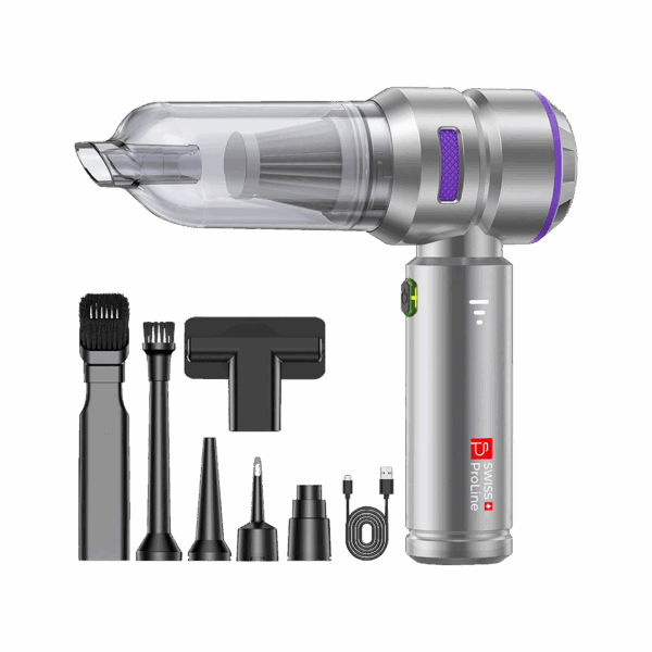 Aspirateur à main et Souffleur 2en1 sans fil avec 10 accessoires