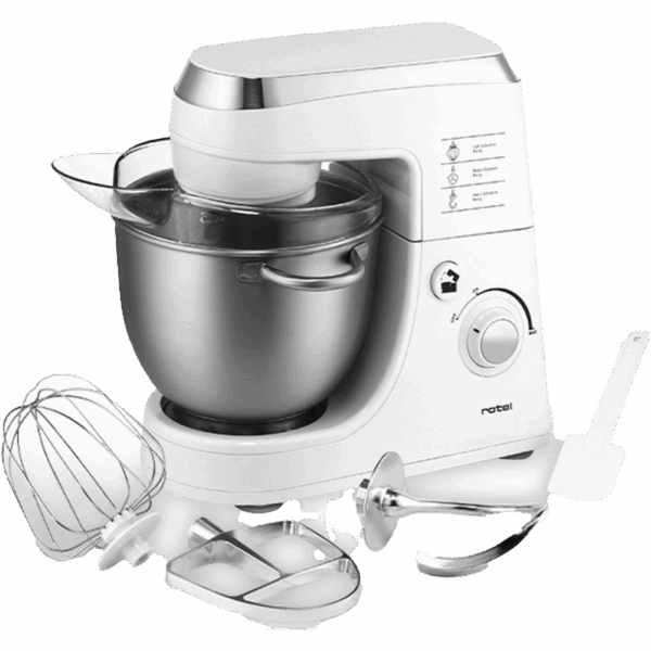 Robot de cuisine multifonctions avec 3 accessoires Rotel