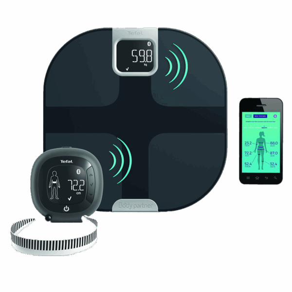 Pèse-personne connecté Bluetooth avec coach digital et capteur de silhouette TEFAL