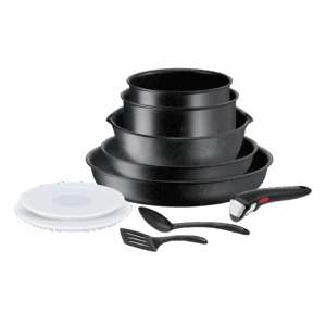 Batterie de cuisine 10 pièces avec poignée amovible tous feux dont Induction TEFAL