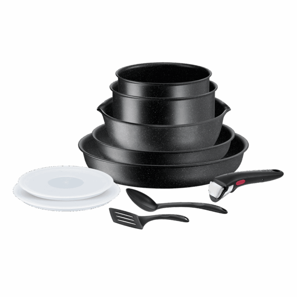 Batterie de cuisine 10 pièces avec poignée amovible tous feux dont Induction TEFAL