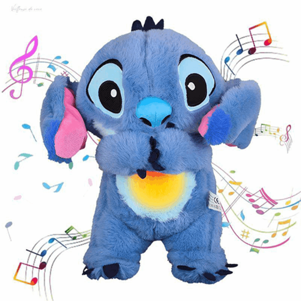 Peluche berceuse Stitch ultra douce avec lumière et effet respirant – Image 2