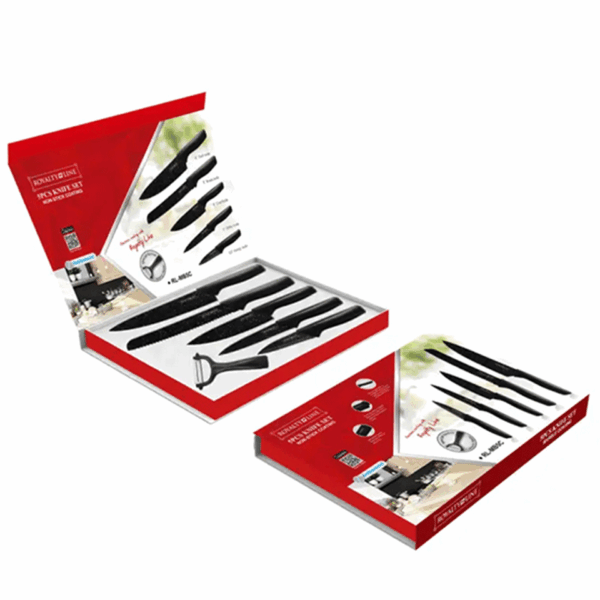 Sets de 5 couteaux de cuisine avec 1 éplucheur ROYALTY LINE – Image 2