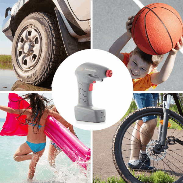 Compresseur d'air sans fil pour voiture, vélo, et autres objets gonflables InnovaGoods – Image 2