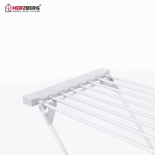 Etendoir à linge électrique pliable HERZBERG – Image 2