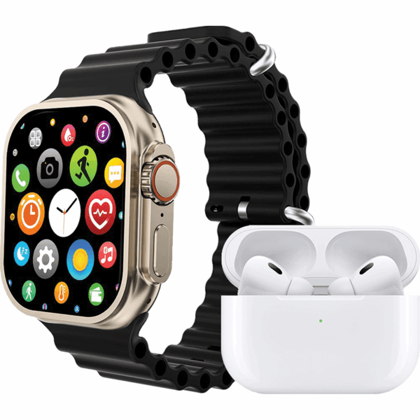 Coffret montre connectée, écouteurs sans fil Bluetooth, protection écran avec 8 bracelets SWISS PROLINE – Image 2