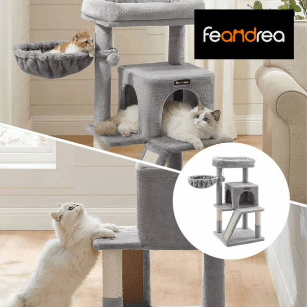Arbre à chat avec planche à gratter, 96 cm, FEANDREA – Image 2