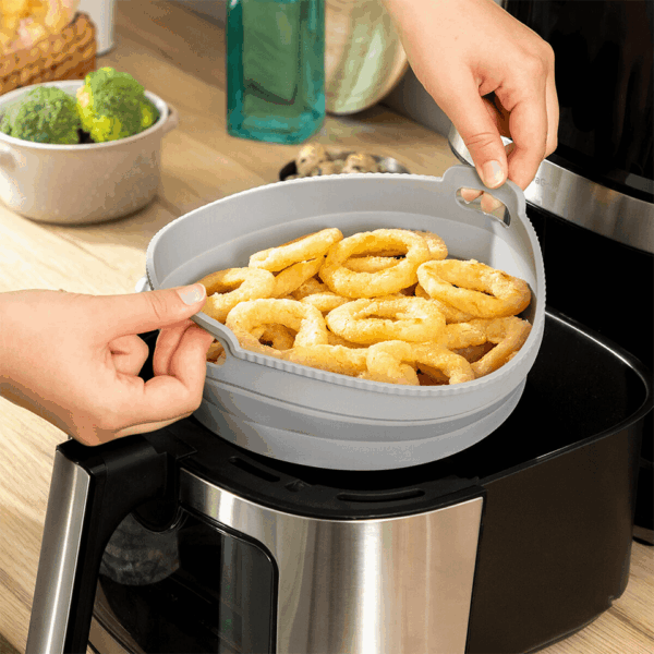 Panier en Silicone Pliable pour Friteuse sans huile Air Fryer InnovaGoods – Image 3