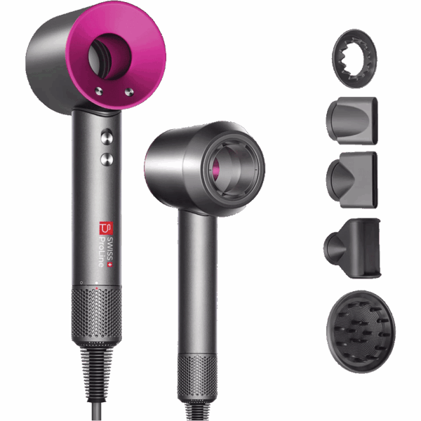 Sèche-cheveux ionique 5en1 (5 accessoires) SWISS PROLINE