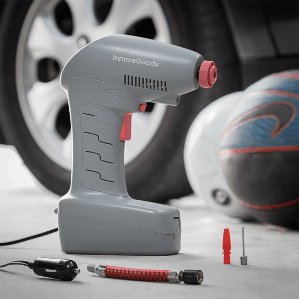 Compresseur d'air sans fil pour voiture, vélo, et autres objets gonflables InnovaGoods – Image 3