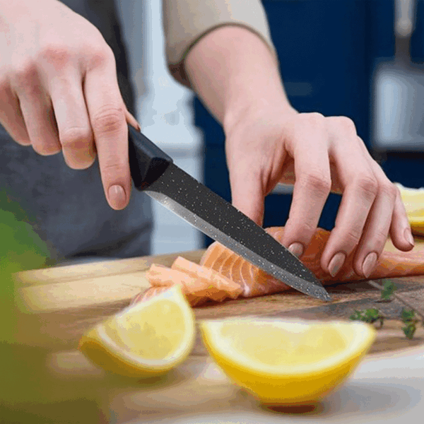 Sets de 6 couteaux de cuisine avec 1 ciseaux HERZBERG – Image 4