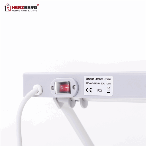 Etendoir à linge électrique pliable HERZBERG – Image 3