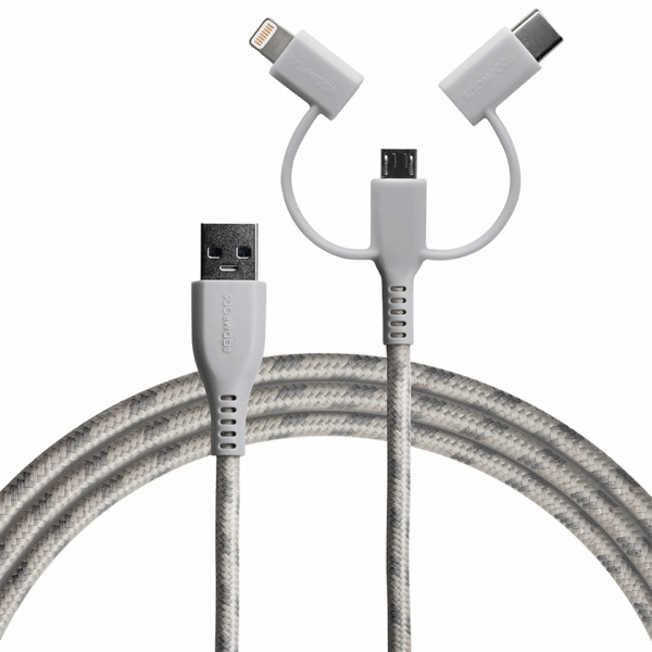 Cable 3en1 (USB-A à Lightning, USB-C & Micro USB) BOOMPODS – Image 3