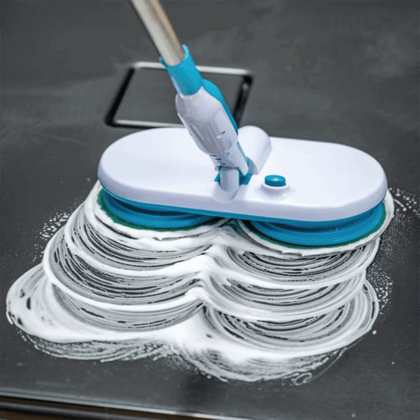 Balai serpillère électrique sans fil rechargeable avec 6 microfibres HURRICANE – Image 3