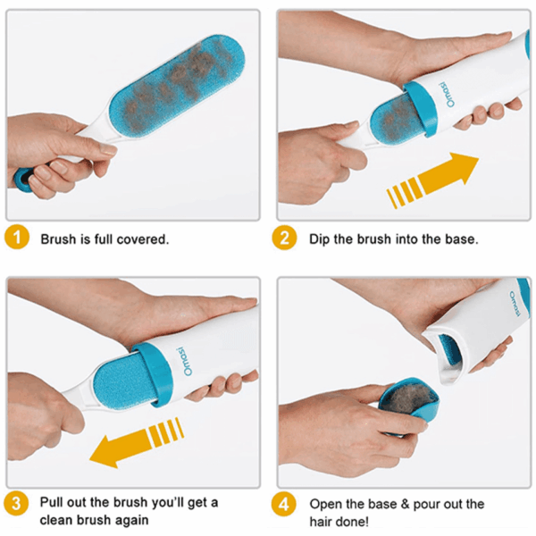 BROSSE ANTI POILS MAGIQUE POUR ANIMAUX (VÊTEMENTS, CANAPÉ, VOITURE, LIT …) – Image 3