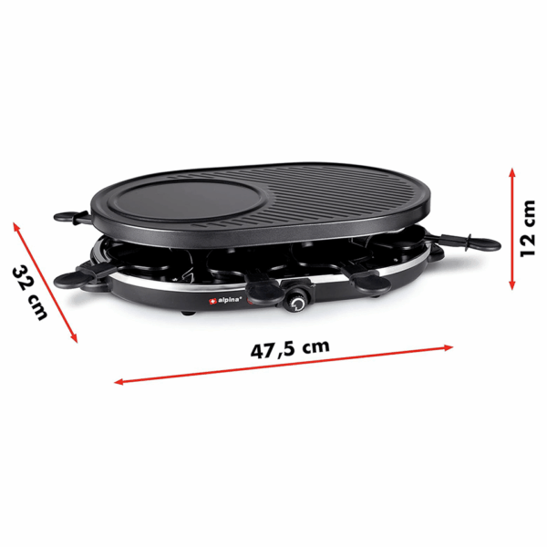 Appareil à raclette et grill 2en1 (8 personnes) ALPINA – Image 5