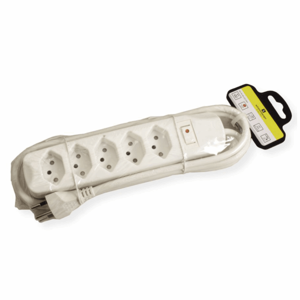 Multiprise 5 blocs avec interrupteur BLANK – Image 4