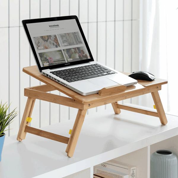 Table pliante pratique en bambou InnovaGoods – Image 3