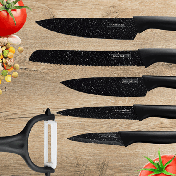 Sets de 5 couteaux de cuisine avec 1 éplucheur ROYALTY LINE – Image 4