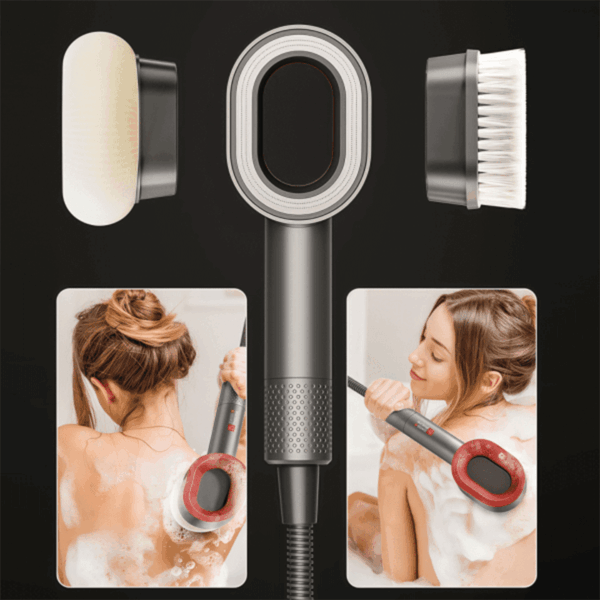 Pommeau de douche magnétique 3en1 (Soin purifiant, brosse nettoyante, brosse relaxante) SWISS PROLINE – Image 4