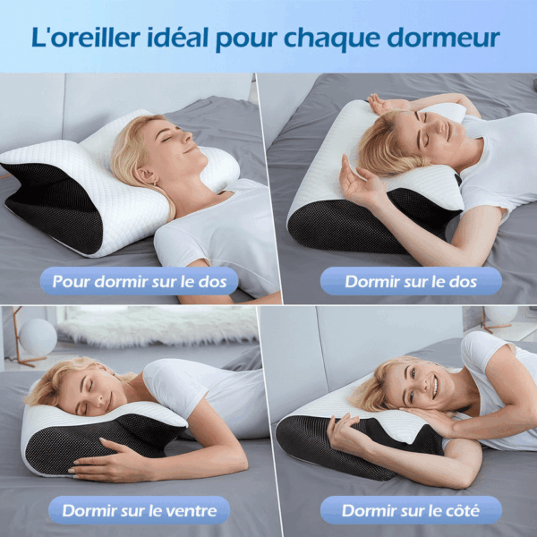 Oreiller cervical à mémoire de forme 4en1 SWISS PROLINE – Image 4