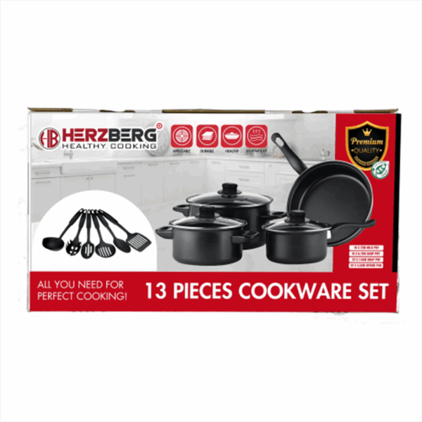 Batterie de cuisine 13 pièces (tous feux dont Induction) HERZBERG – Image 4