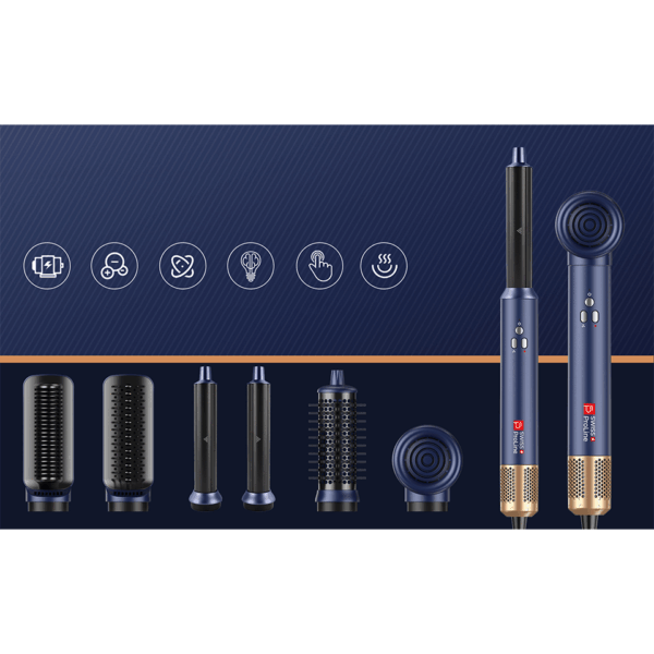 Brosse professionelle ionique 6en1 (6 accessoires) SWISS PROLINE – Image 4