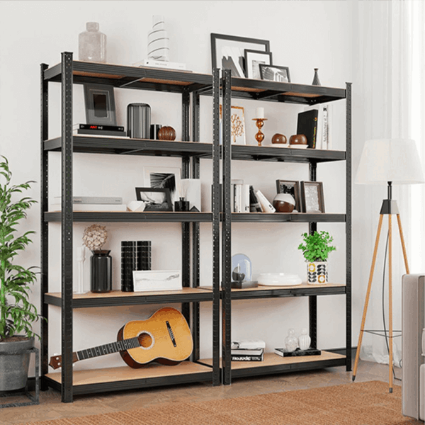 Etagère de rangement ultra robuste en acier équipée de 5 plateaux HERZBERG – Image 2