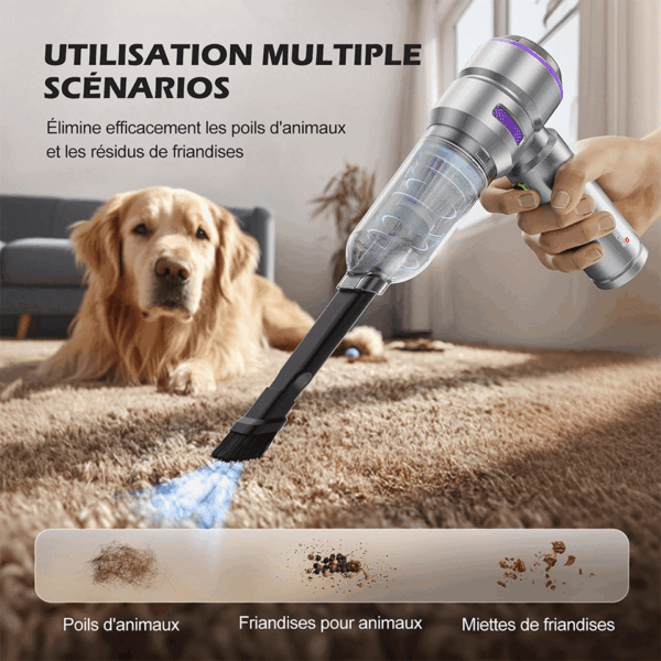 Aspirateur à main et Souffleur 2en1 sans fil avec 10 accessoires – Image 6