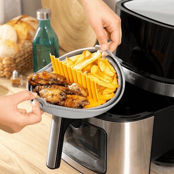 Panier en Silicone Pliable pour Friteuse sans huile Air Fryer InnovaGoods – Image 5