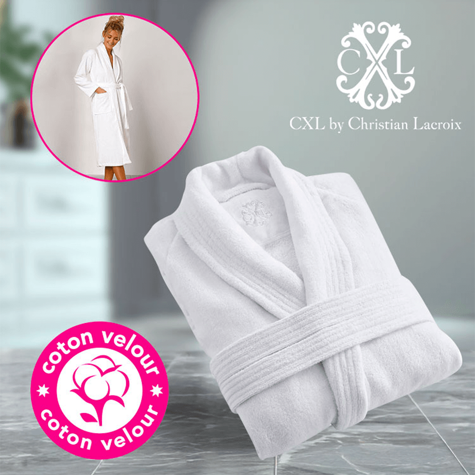 Peignoir en coton velour doux et confortable Christian Lacroix – Image 5