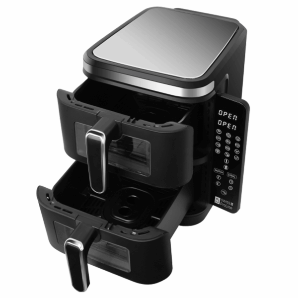 Friteuse à air chaud Air Fryer 11L (sans huile) avec double compartiments superposés – Image 5