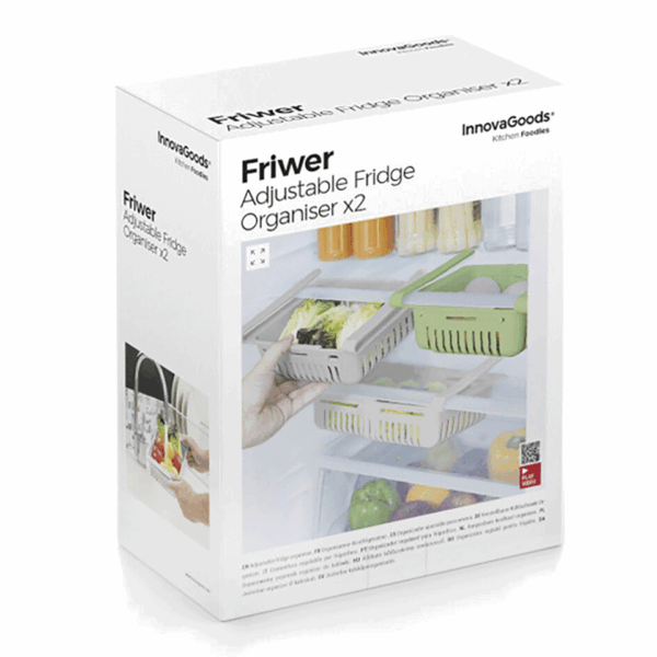 Set de 2 rangements réglables pour frigo InnovaGoods – Image 7