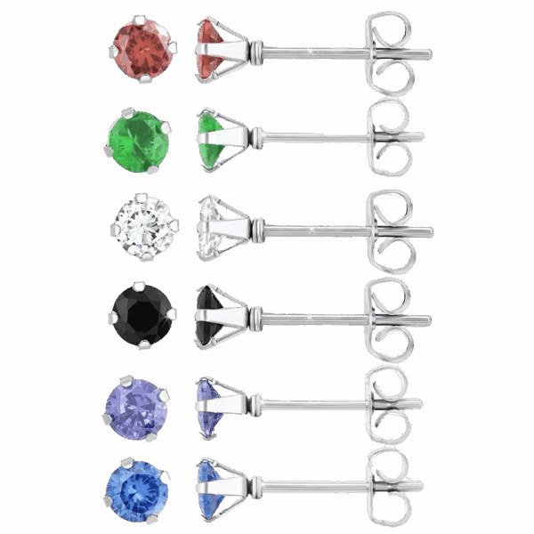 Set de 6 boucles d'oreilles ornée de Cristaux SO CHARM