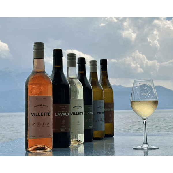 Carton découverte Cave PONNAZ et FILS de la région Lavaux (3 vins blanc, 2 vins rouge, 1 vin rosé) – Image 2