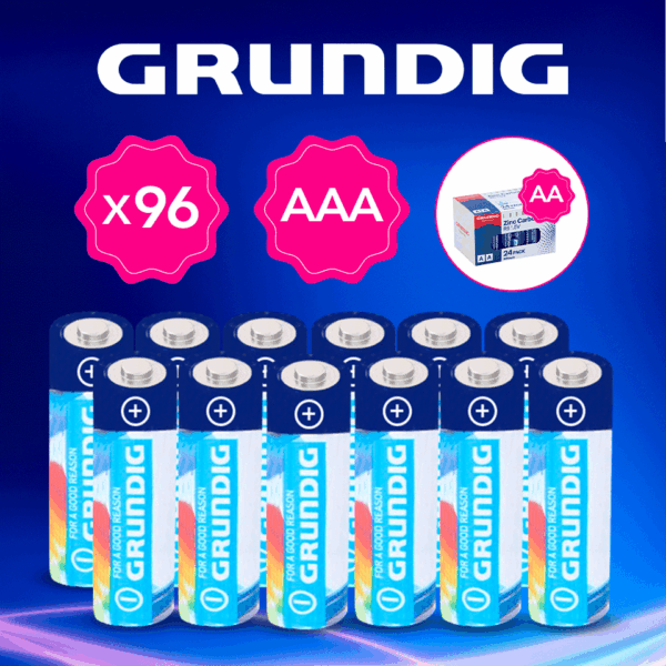 Set de 96 piles AA ou AAA GRUNDING – Image 2