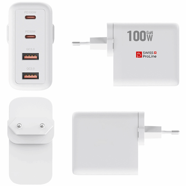 Chargeur 4en1 rapide avec câble USB-C SWISS PROLINE – Image 3