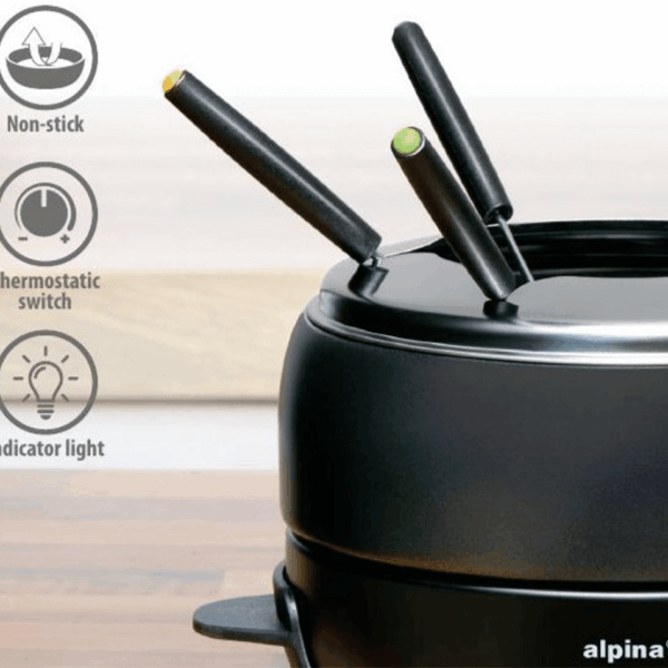 Caquelon à Fondue avec 6 fourchettes ALPINA – Image 5