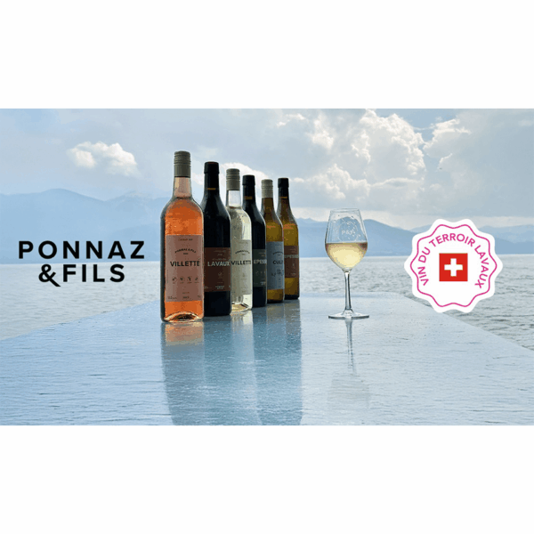 Carton découverte Cave PONNAZ et FILS de la région Lavaux (3 vins blanc, 2 vins rouge, 1 vin rosé) – Image 6