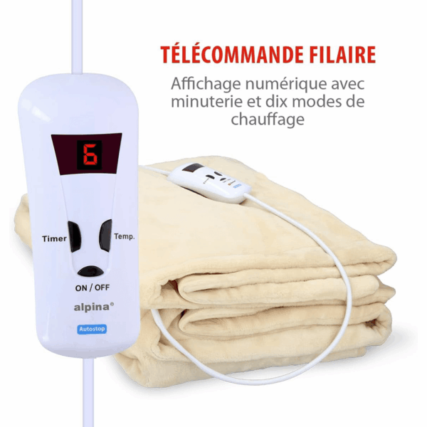 Couverture chauffante électrique XL (130x180cm) ALPINA – Image 6