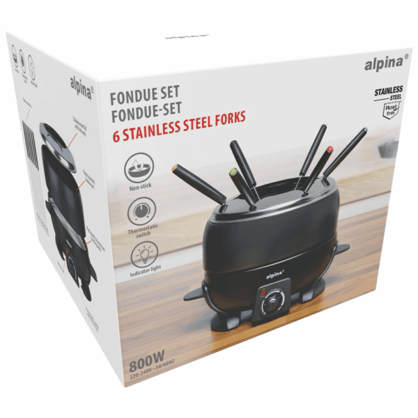Caquelon à Fondue avec 6 fourchettes ALPINA – Image 7