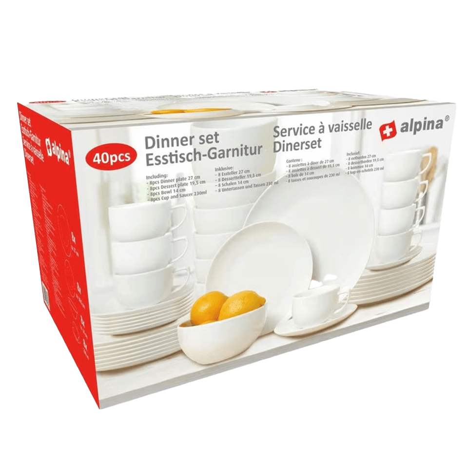 Set de service à vaisselle 40 pièces ALPINA