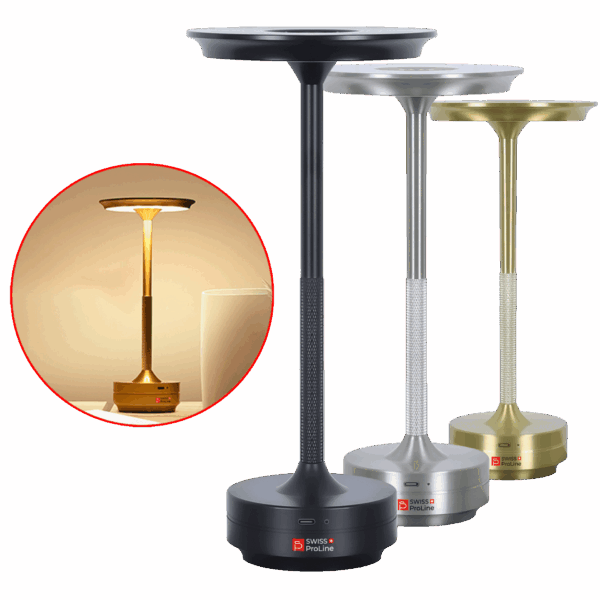 Lampe luxe LED sans fil tactile Swiss ProLine