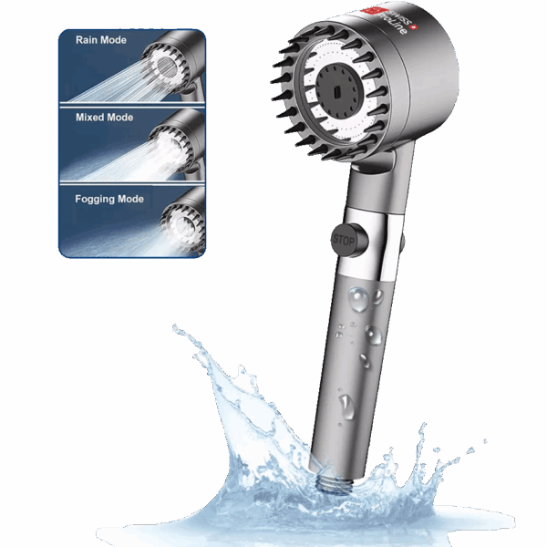 Pommeau de douche avec 3 modes puissants Swiss ProLine