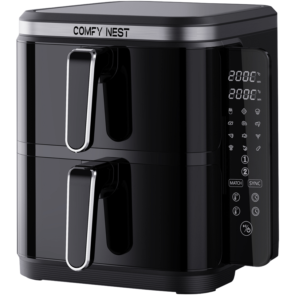 Friteuse à air chaud Air Fryer 11L (sans huile) avec double compartiments superposés CONFY NEST