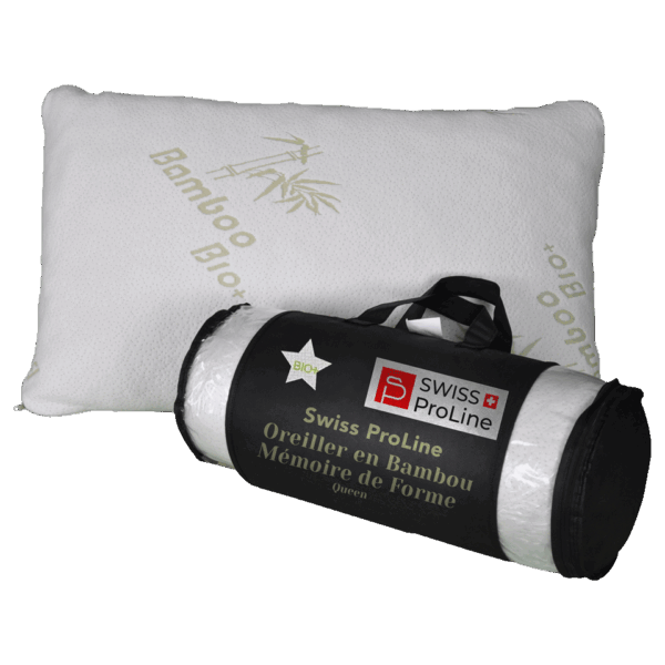 Oreiller de Luxe en Bambou avec mousse à mémoire de forme Swiss ProLine – Image 3