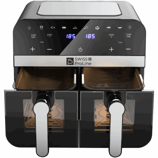 Friteuse à air chaud Air Fryer 9L (sans huile) avec double compartiments Swiss ProLine – Image 5