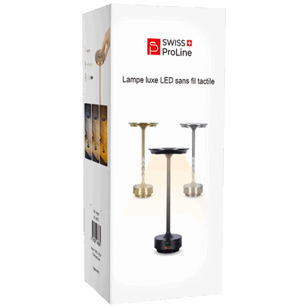 Lampe luxe LED sans fil tactile Swiss ProLine – Image 6