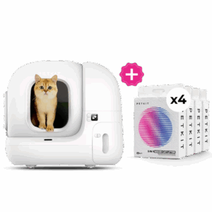 Bac à litière connectée autonettoyantes avec 4 litières gratuites PETKIT PURA MAX 2