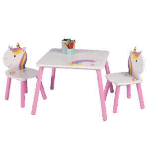 Set table Licorne avec 2 tabourets JUDY WILD